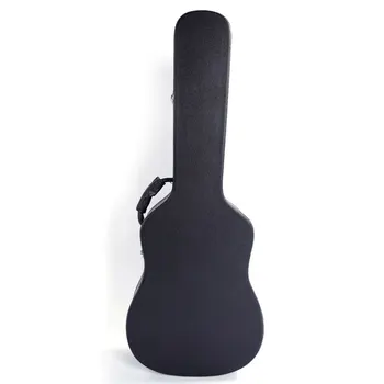 

41" Folk Guitar Hardshell Carrying Case Fits Most Acoustic Guitars Microgroove Flat Black