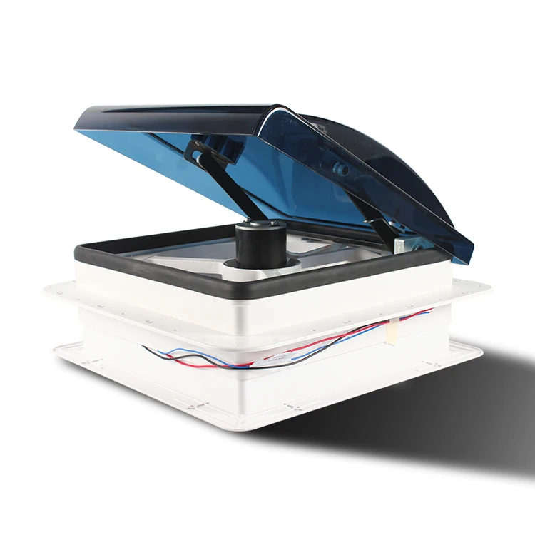 Afzuigventilator, 12V 25W Caravan Camper Trailer Side Air Vent Ventilatie Ventilator Rv For Camper Trailer Boot Marine Jacht voor thuiskantoor commercieel gebruik(Nero