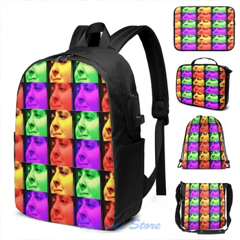

Funny Graphic print JonTron - Pop Art Jon USB Charge Backpack men School bags Women bag Travel laptop bag