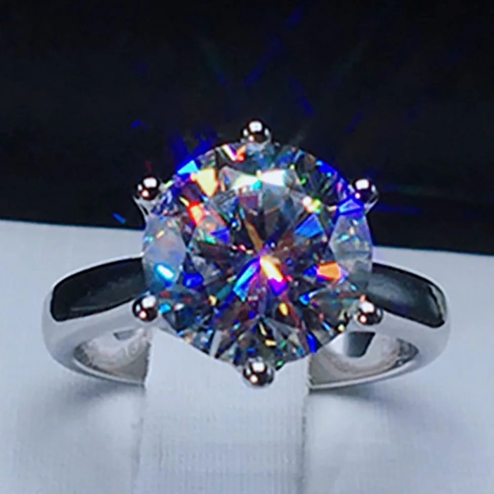 

Кольцо обручальное женское из белого золота с муассанитом, 10 к