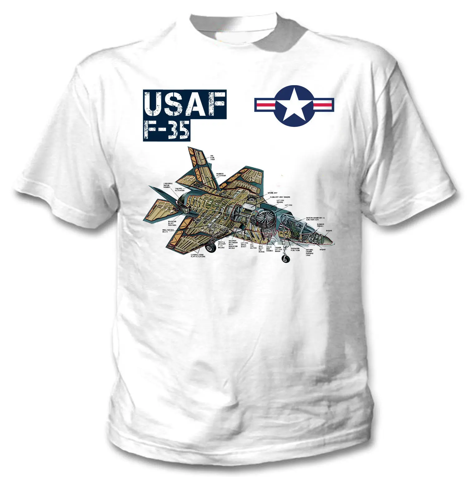 Новинка 2019 крутая футболка Usaf F 35 Inspired Fighter Jet новая потрясающая графическая S M L Xl