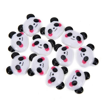 

Scrapbook Embellishment Phone Decoration Crafts Figurines Miniatures New Sale 10Pcs DIY Cartoon Resin Panda Flatback Cabochon