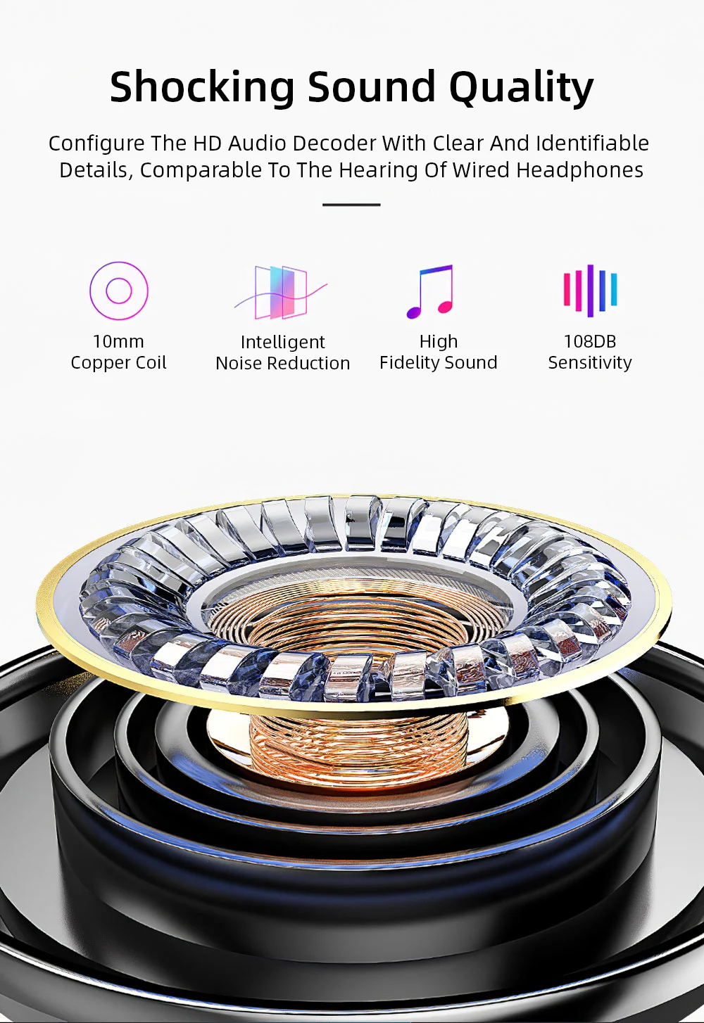 Беспроводные наушники, Bluetooth, стерео, длительное время ожидания, музыка, устойчивое, мини, HD вызов, бизнес гарнитура, шумоподавление, Hifi, для samsung