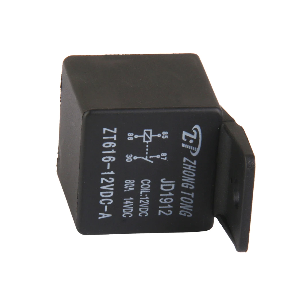 Black Car Truck Auto Heavy 12V 80A 80 AMP SPST Relay Relays 4 Pin