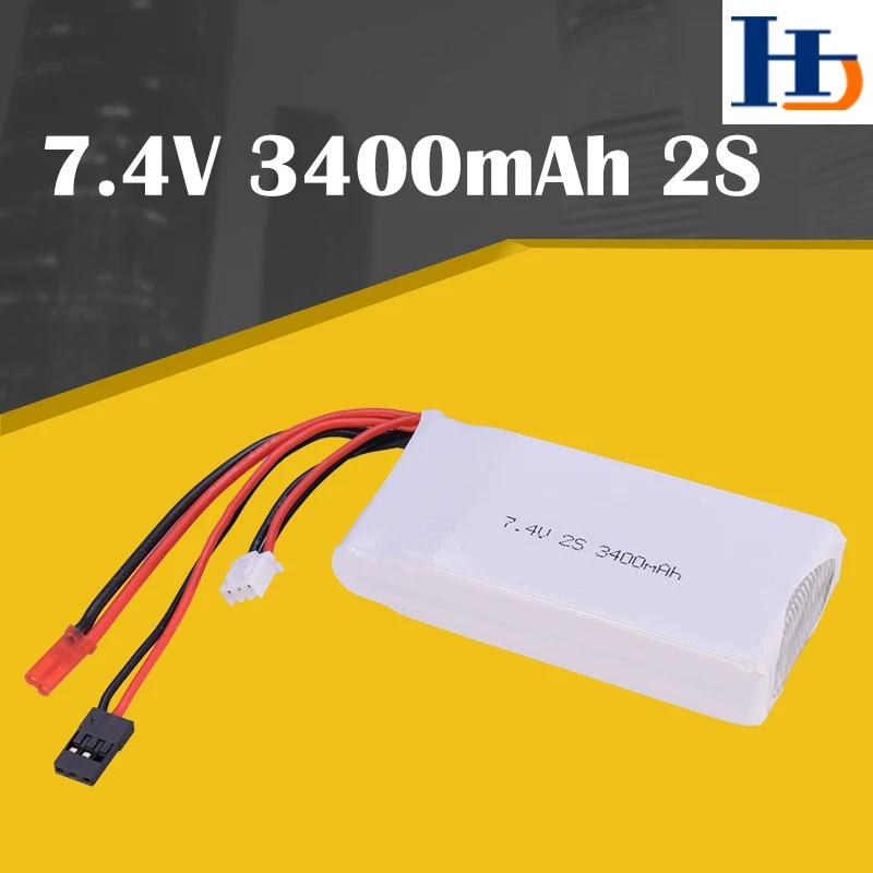 7 4 V 2S 3400mAh 2600mAh Передатчик Lipo аккумулятор Перезаряжаемый для WFLY ET12 пульт