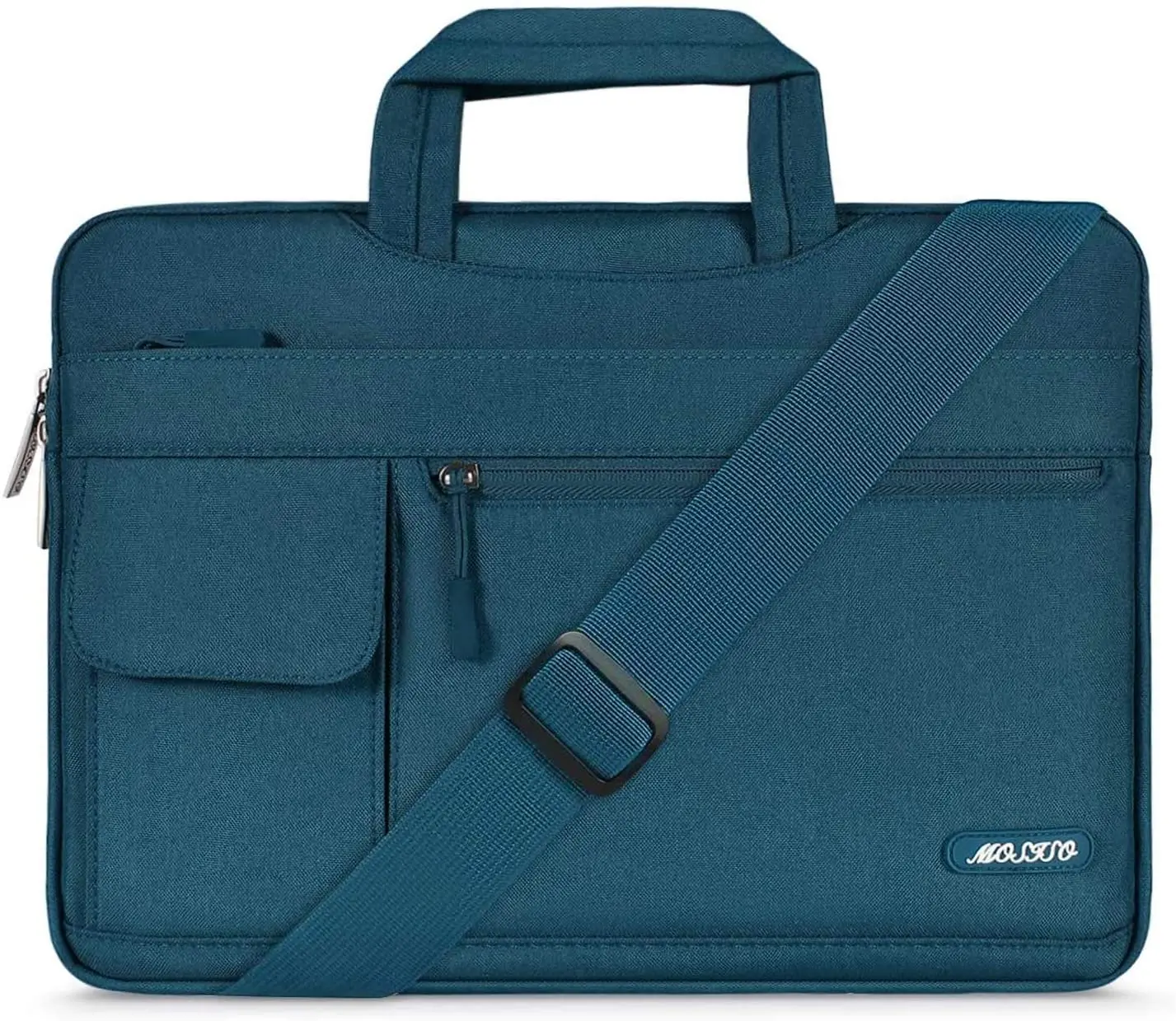 Hot Blue MOSISO Laptop Shoulder Bag Compatible with 13-13.3 inch MacBook Pro Polyester Messenger Carrying Briefcase Sleeve with Adjustable Depth at Bottom MacBook Air Notebook Computer 