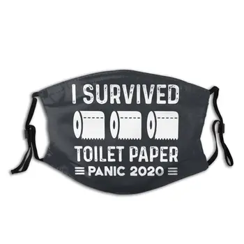 

Toilet Paper Virus Panic 2020 Survived Non-Disposable Face Mask with Filter Anti Haze Dustproof Mask Respirator Mouth Muffle