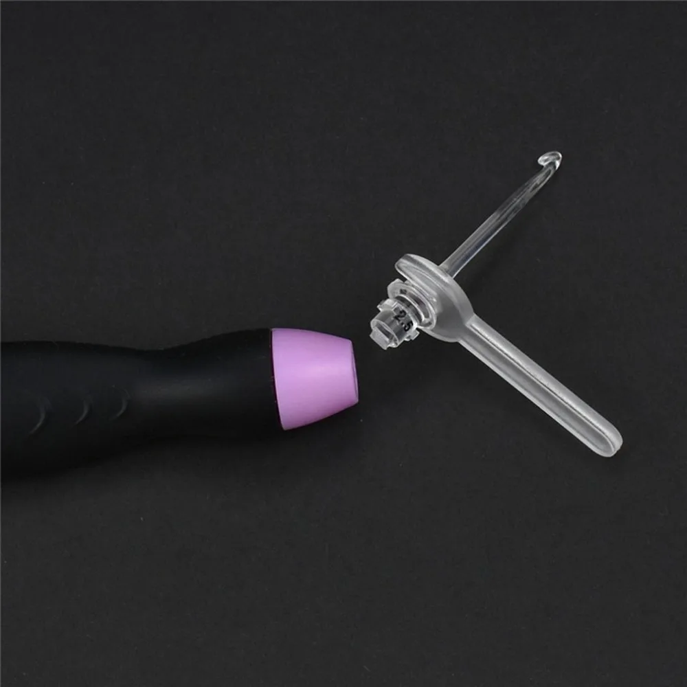 Съемный USB зарядное Освещение спицы вязания вышивка крючком Крючки набор сменный Топ Крюк швейные инструменты
