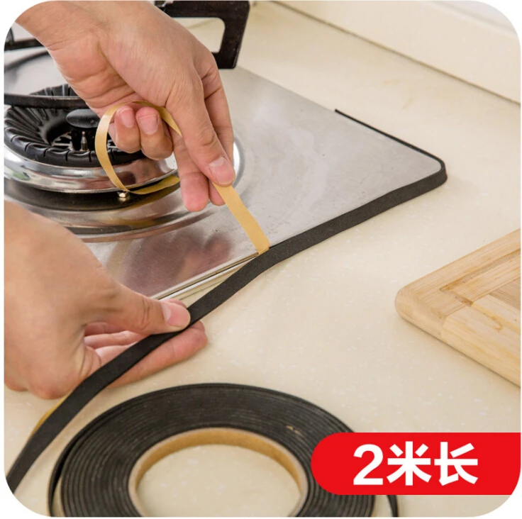 

Kitchen Self Sealing Adhesive Tape Dust And Waterproof Sealing Strip for push-pull window, glass door, cupboard strip