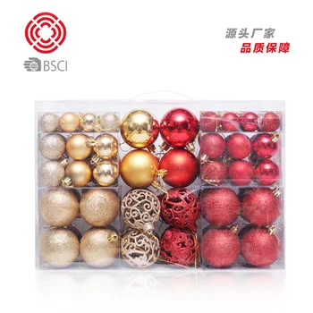 

Christmas Decoration 100pcs Christmas Ball Gift Bag Plastic Ball Christmas Tree Hanging