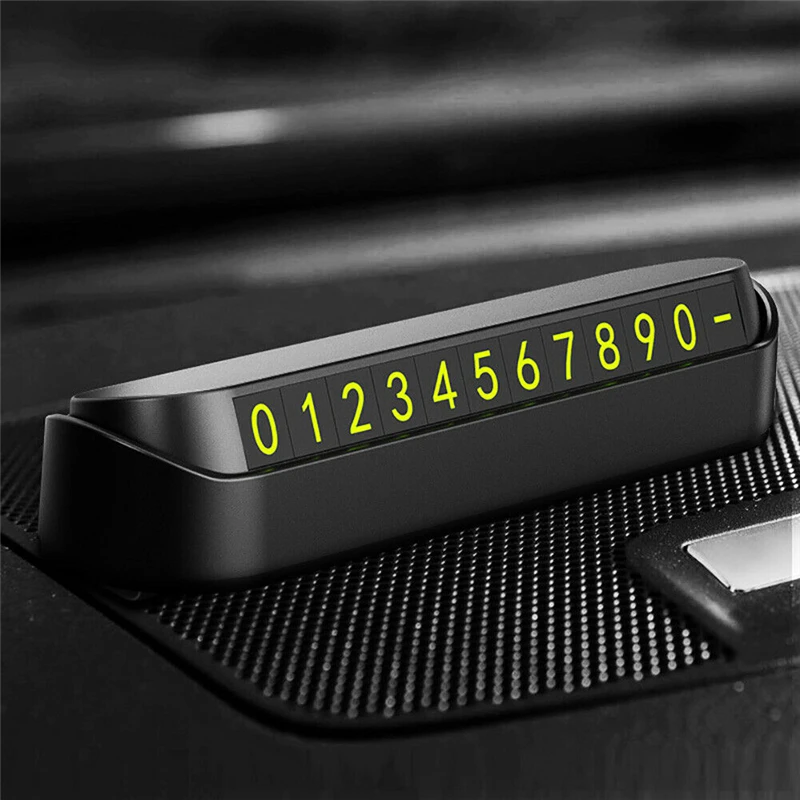 

Car Accessories Car Parking Card Car Sticker Temporary Stop Sign Phone Number Sticker Drawer Style Hidden Auto Plate Dropship