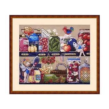 

Fun Handmade Embroidery Paintings Fishxx Cross Stitch S280 Elf in the Storeroom Magic Kitchen Hemp Color Embroidery Cloth Kit