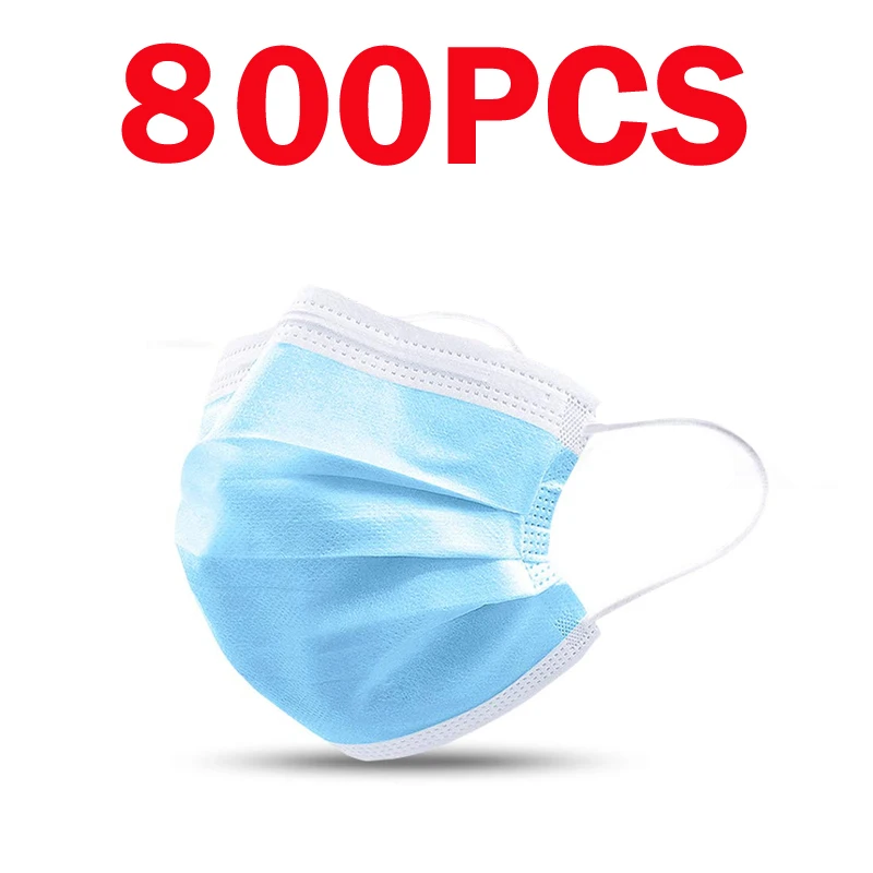 800/600/400/200/100pcs Disposable Mask Non Woven Masks Masque 3Ply Ear Loop Elastic Face Mask Fashion Breathable Mask Mascarilla|Women