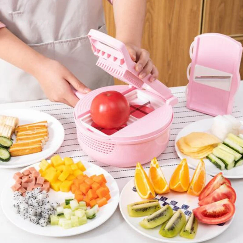13 in 1 Food Vegetable Fruit Peeler Cutter Slicer Dicer Chopper Mandoline Slicer Fruit Cutter Carrot Grater Vegetable Slicer