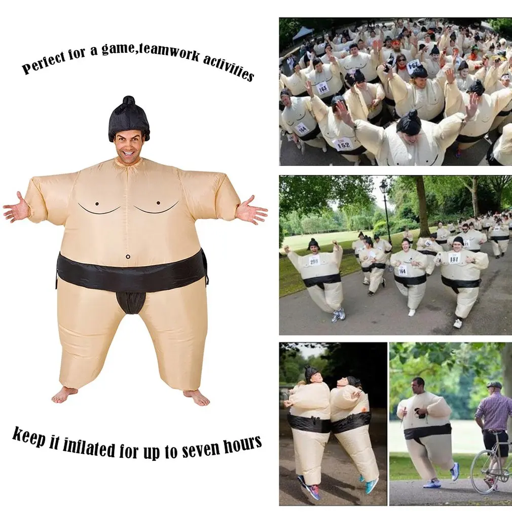 Inflatable Sumo Costume Suits Wrestler Halloween for Adult/Children Fat Man Party Cosplay Blowup Clothes | Игрушки и хобби