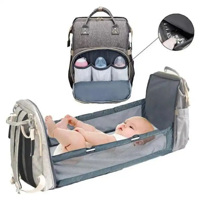 diaper bag backpack with changing bed