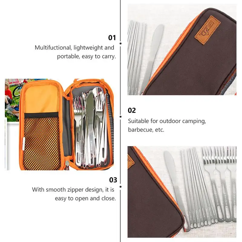Cookware Storage Bag Tableware Bag Portable Storage Organizer Toiletry Pouch for Outdoor Camping Barbecue