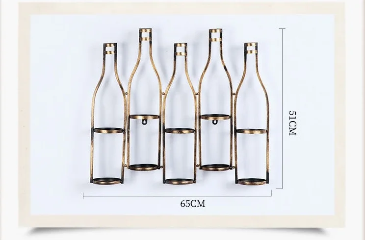 Креативный Европейский в ретро стиле кованого железа вина подставка для подвешивания на стену Европейская простота простой и прочный домашний декор