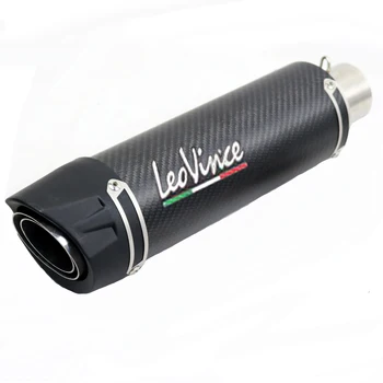 

2020 NEW Universal Motorcycle modified exhaust pipe 51mm muffler Carbon Fiber BLACK for LEOVINCE exhaust pipe for R3 R25 Z400