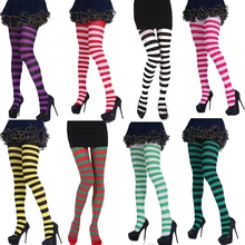 Рождественские колготки, женские сексуальные полосатые колготки, Рождественский костюм для косплея, колготки, зимние теплые колготки, женские рождественские колготки, mallas mujer D35