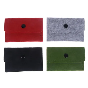 

Thin Wallet Solid Square Felt Coin Purse Small Bag Mini Wallet Girl Change Pouch HandBag Business Card Key Holder Pack Women
