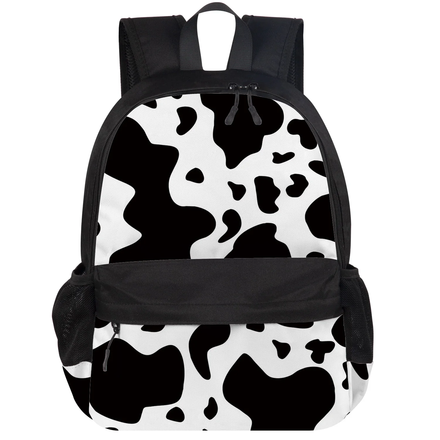 Черный, белый, граффити, корова, пятнистый рюкзак для студентов колледжа, износостойкий рюкзак для ноутбука, сумка для книг, повседневные спортивные сумки, школьная сумка