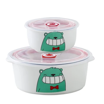 

Lunch Box Office Workers Bring Meal Real Lunch-box Can Microwave Oven Heating Special-purpose Separate Lunch Box Suit Ceramics