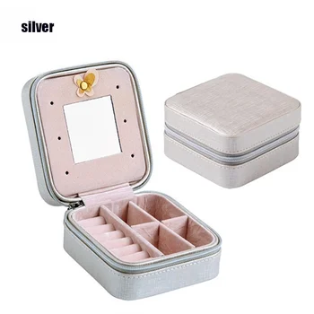 

travel velvet gift packaging jewellery case mini ring storage organizer jewelry box