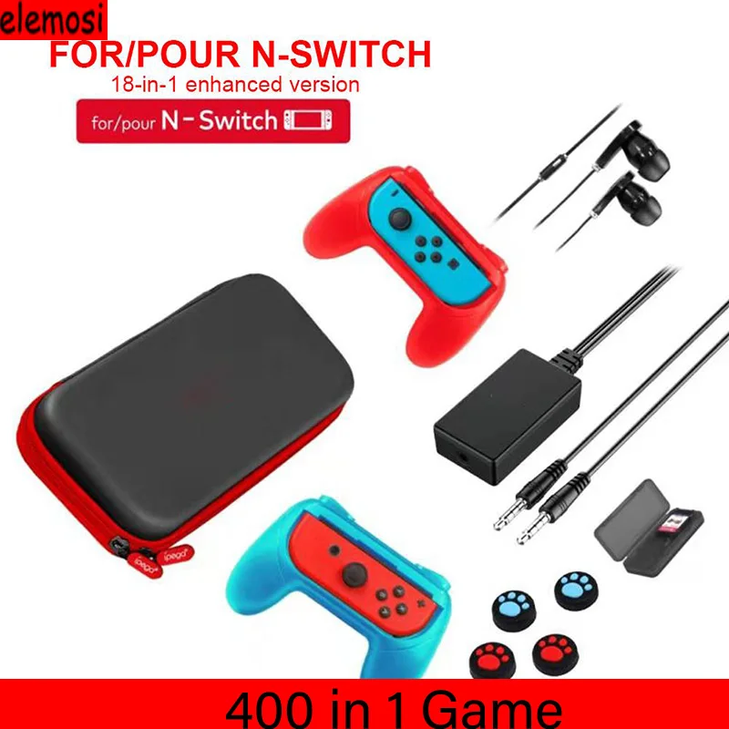 

Children Game Handheld Game Console 18-in-1 Game Set For N-Switch Grip Joy-with Headset Nintendo Switch Controller for Nintendo