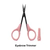 1PC Eyebrow Scissors Razor Trimmer Blades Stainless Steel Eyelash Straight Elbow Trimmer Shaver Scissors Nose Hair Clipper 3