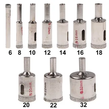 

10pcs Drill Bits Diamond Coated Core Drill Bit Hole Saw Drill Bit Set Tools for Tiles Marble Glass Ceramic Extractor Drill Bits