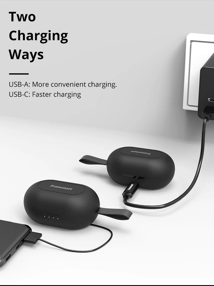 [Newest Version] Tronsmart Spunky Beat TWS Bluetooth Earphone QualcommChip Tech APTX Wireless Earbuds with CVC 8.0