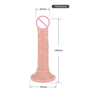 14cm Realistic Cup Dildo Strapon Penis Femme Masturbators Dildos Gode Anal Plug Adult Games Lesbian Sex Shop Sex Toys For Women 6