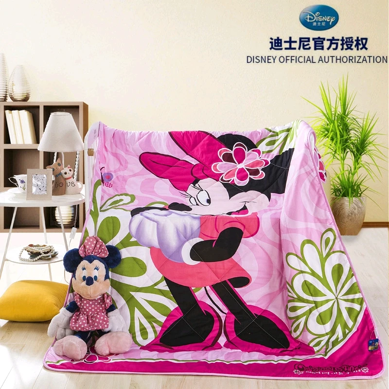 Minnie A Минни Микки Маус Тонкий плед Дисней 3d мультфильм летнее одеяло хлопковое покрывало для детей мальчик спальня мягкое одеяло девушка покрывало - Цвет: Minnie A