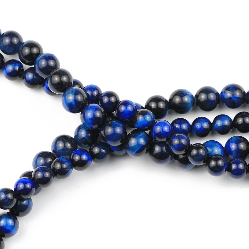 WLYeeS, синие Бусины с тигровым глазом, натуральный камень, 4, 6, 8, 10, 12 мм, круглые бусины для браслета, ожерелья, ювелирных изделий, сделай сам