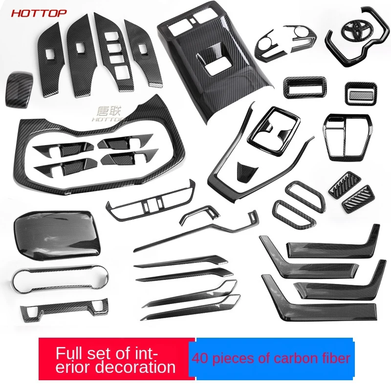 For Toyota RAV4 2019 2020 5th Carbon Fiber Black Interior Refitting