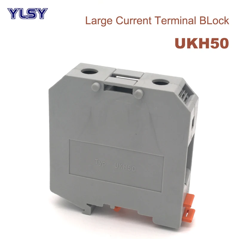 

1Pcs Large Current Din Rail Screw Terminal Blocks UKH50 Morsettiera Electrical Wire Cable Terminals Block Connector Bornier 150A