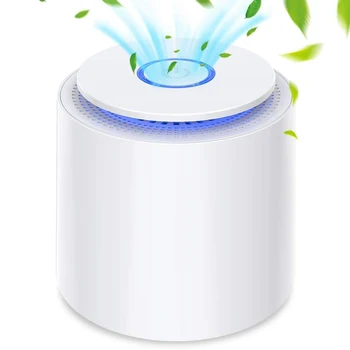 

Portable Air Purifier with True HEPA Filter, USB Powered Desktop Air Cleaner with Night Light