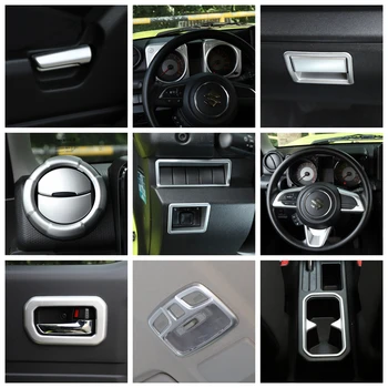 

LAPETUS Matte Interior Refit Kit Steering Wheel / Dashbaord / Air AC Panel / Safety Belt Cover Trim For Suzuki Jimny 2019 2020