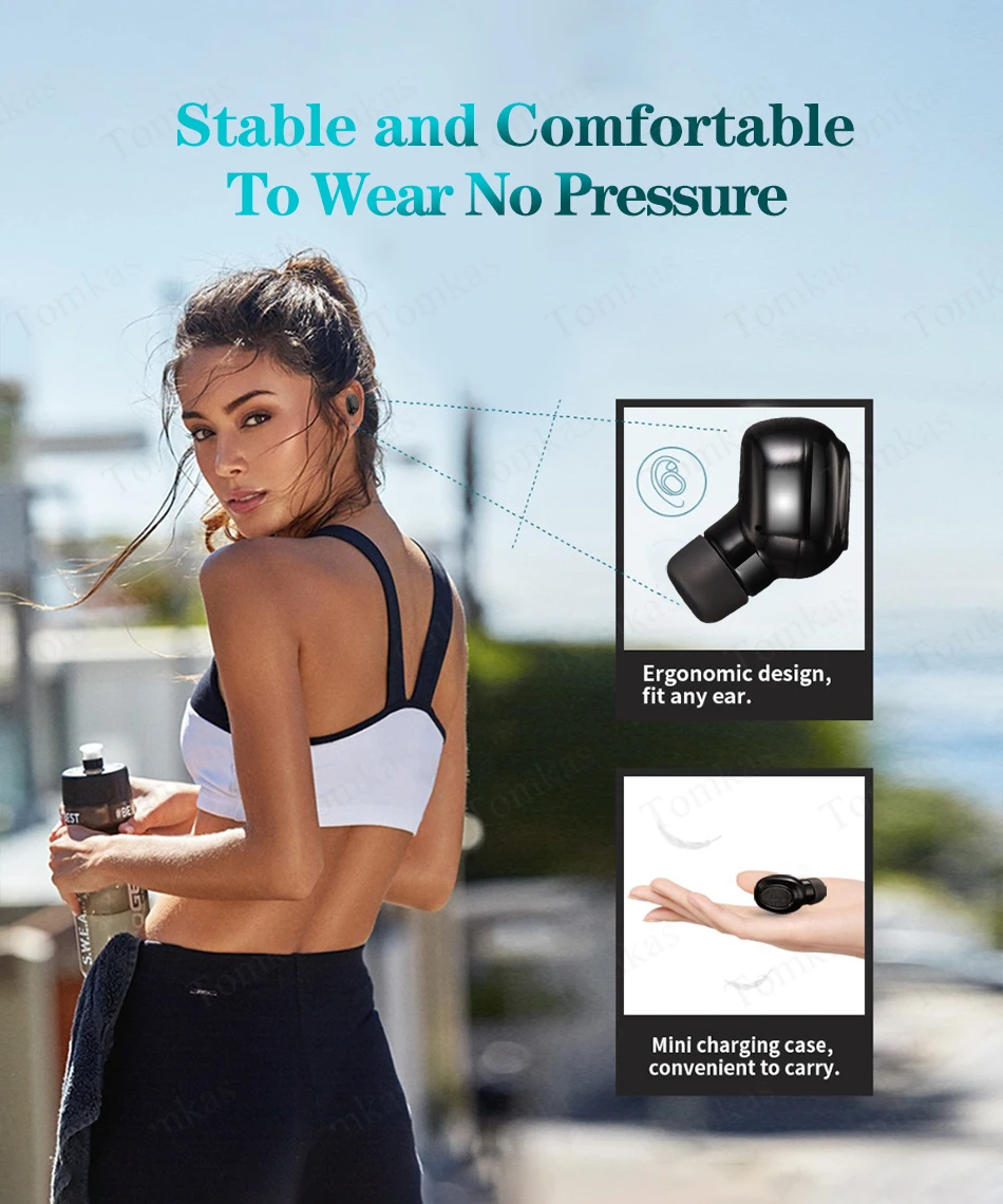 Wireless Bluetooth Headphones TWS Wireless Earphones With Mic 360 Rotation Hifi Stereo Headset Bluetooth 5.0 Earphone For Phone  (14)