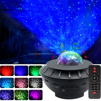 

Colorful Starry Projector Light Sky Galaxy Bluetooth USB Voice Control Music Player LED Night Light Romantic Projection Lamp