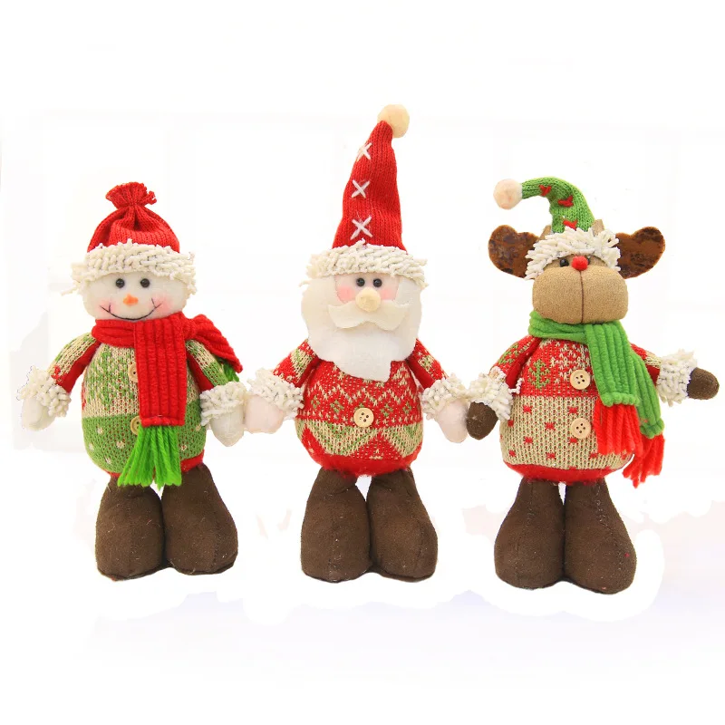 Милые новогодние куклы, рождественские украшения для дома, Рождественская елка, подвесные плюшевые куклы Snata, вечерние украшения, подарки для детей