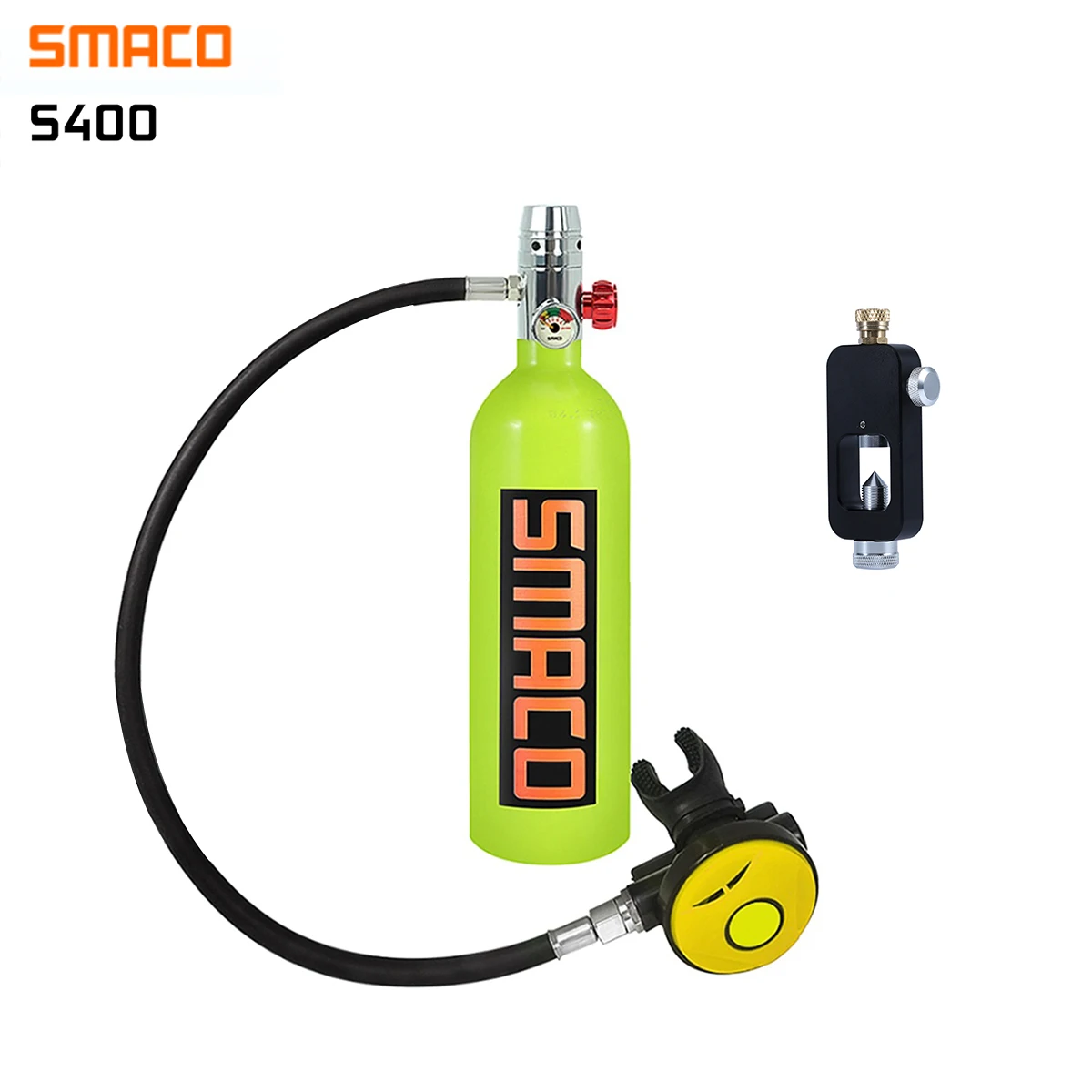 3000PSI 1L Oxygen Cylinder Breathing Value with Air Hose 