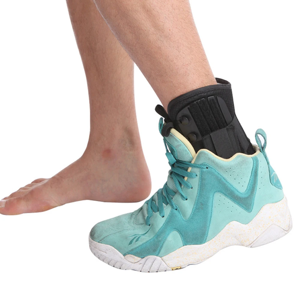 Регулируемая лямка на лодыжку поддержка спортивных ремешков лодыжки с жесткой пластиковой пластиной для ортеза ног защитное устройство-Стабилизатор
