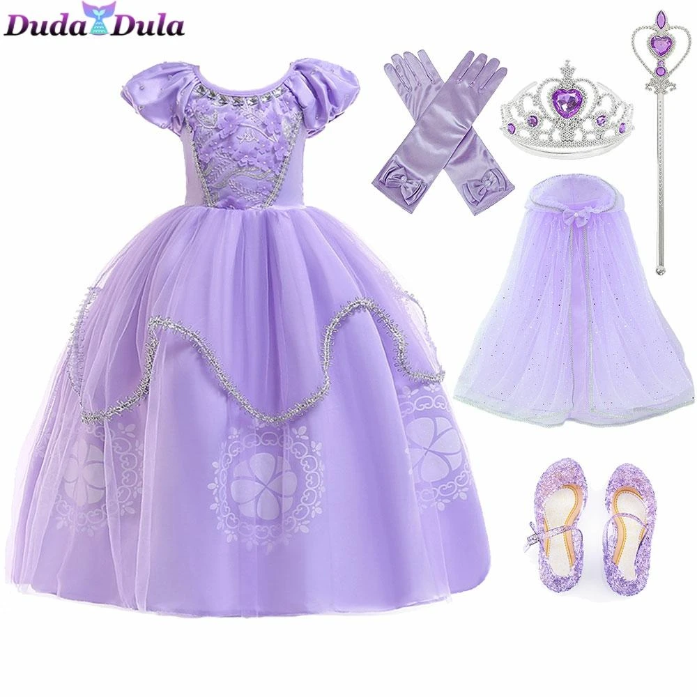 女の子のためのプリンセスソフィアのドレス パフスリーブのコスプレコスチューム 誕生日パーティーのユニフォーム 21 Matching Family Outfits Aliexpress