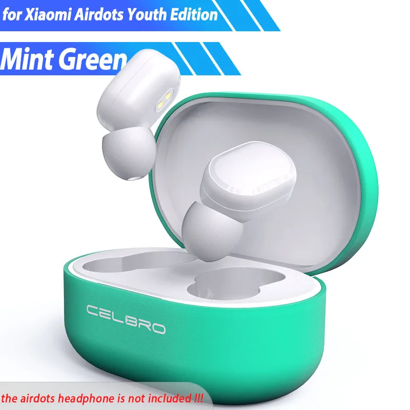 Мягкий силиконовый чехол для Xiao mi Red mi Airdots Air Dots mi Airdots чехол Coque чехол s Silicon Funda Чехлы для наушников Аксессуары - Цвет: Green for Xiaomi