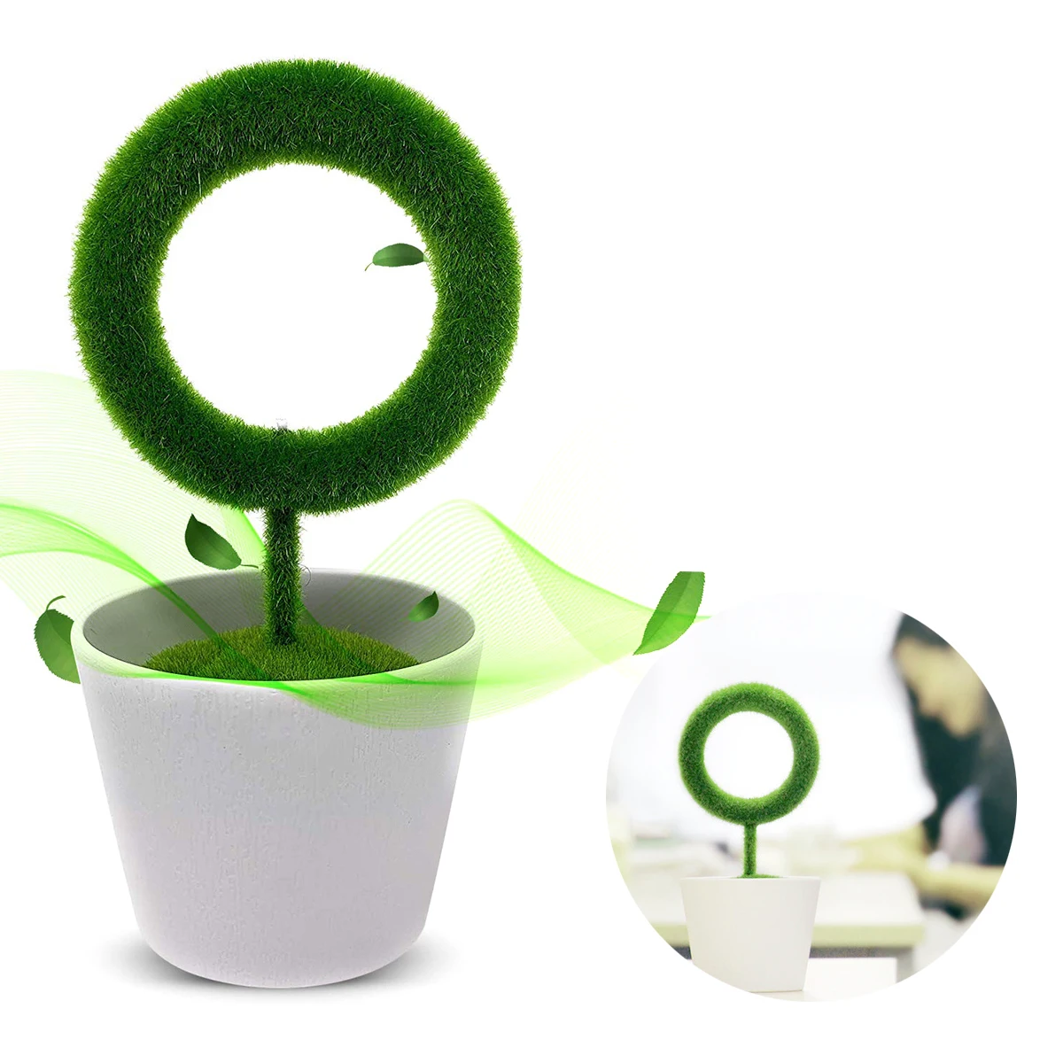 New Desktop Plant Air Purifier Negative Ions Releasing Cleaner Ionizer for Home Office Room Removing Airborne Pollutants | Дом и сад