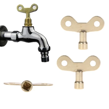 

10Pcs Square Socket Brass Radiator Keys Plumbing Bleeding Key Solid Water Tap For Air Valve Plumbing Tool 6mm Hole Core