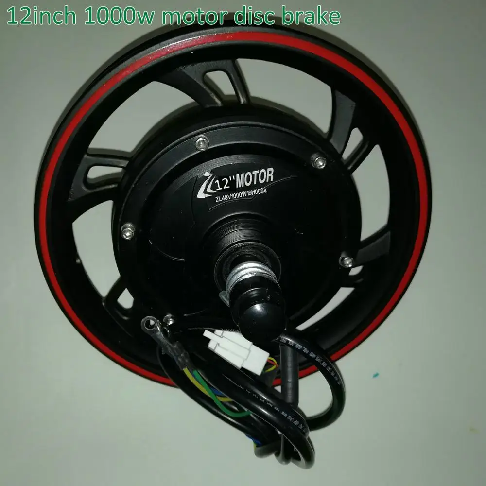 12 дюймов 36v48v60v72v800w1000w безредукторных мотор с Hallsensor диск/Барабанный тормоз