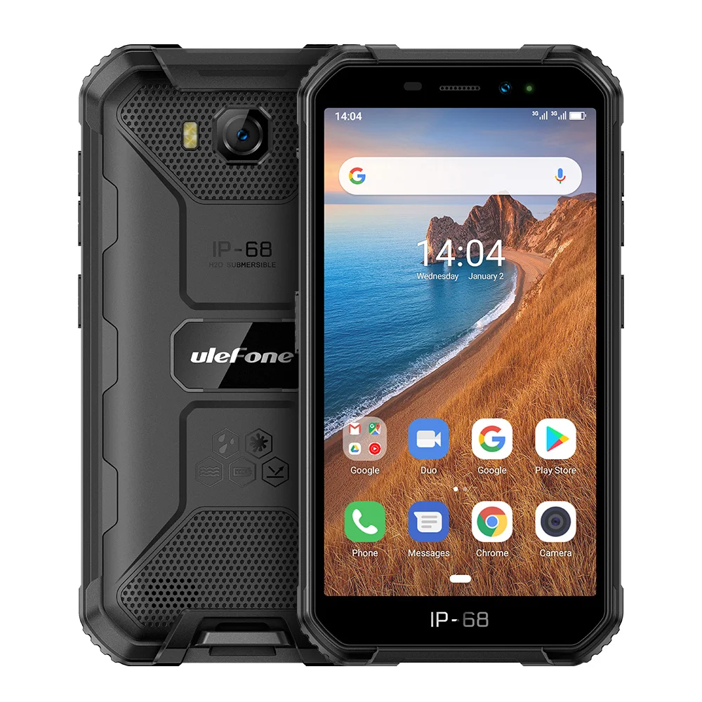 Мобильный телефон 3G Ulefone Armor X6 Android 9,0 с оперативной памятью, 2 Гб ПЗУ, 16 ГБ, четырехъядерный дисплей 5,0 дюймов, две sim-карты, 8. МП камера, смартфон - Цвет: Черный